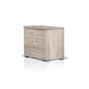 ΧΕΡΙ ΞΥΛΟ Κομοδίνο με 3 συρτάρια ΚΩΔ 07-03-60 - 60cm x 56 x 38.5cm - Image 1