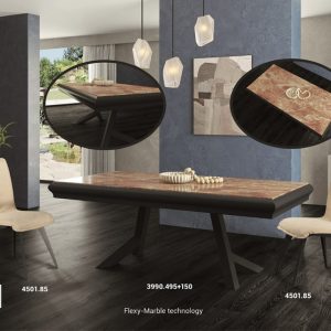 ΧΕΡΙ ΞΥΛΟ ΤΡΑΠΕΖΙ ΔΕΙΠΝΟΥ MARBLE FACE - ΚΩΔ. 3990-FL - Image 1
